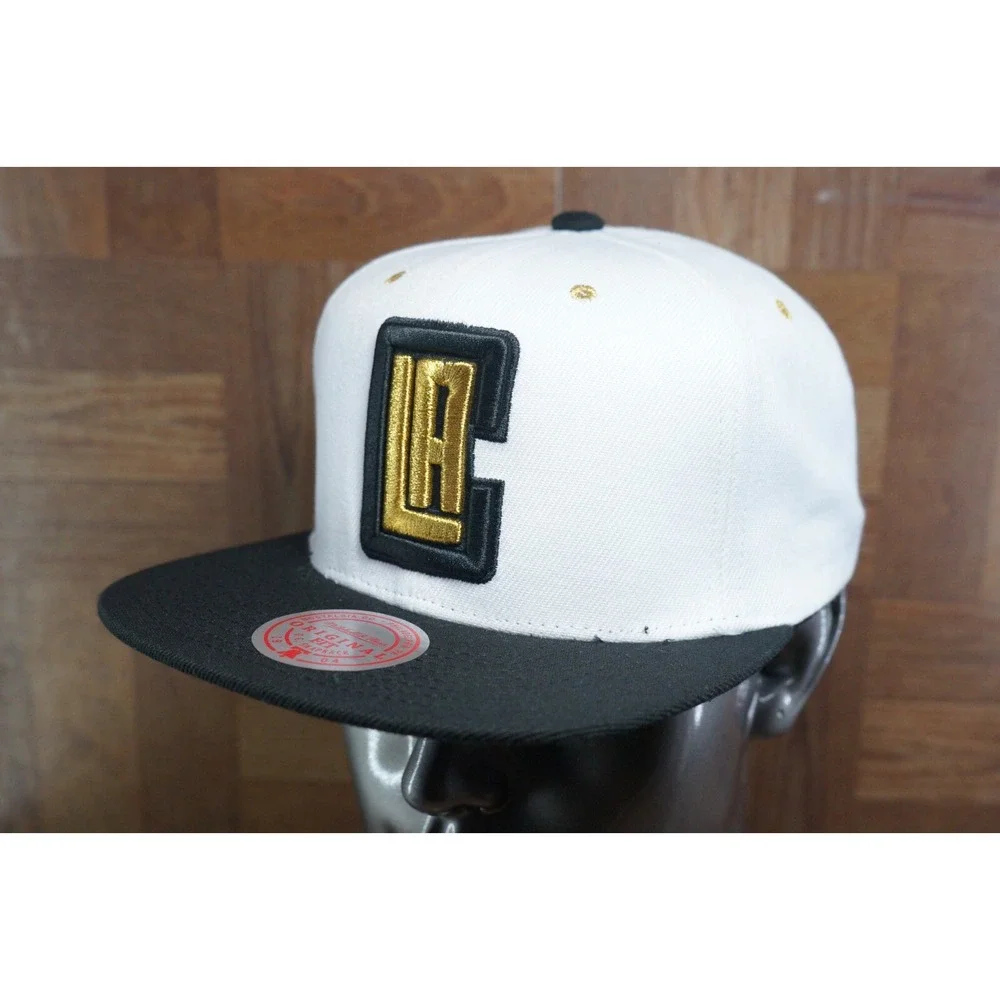 Mitchell & Ness Los Angeles‎ Clippers NBA Snapback (White/Gold/Noir)